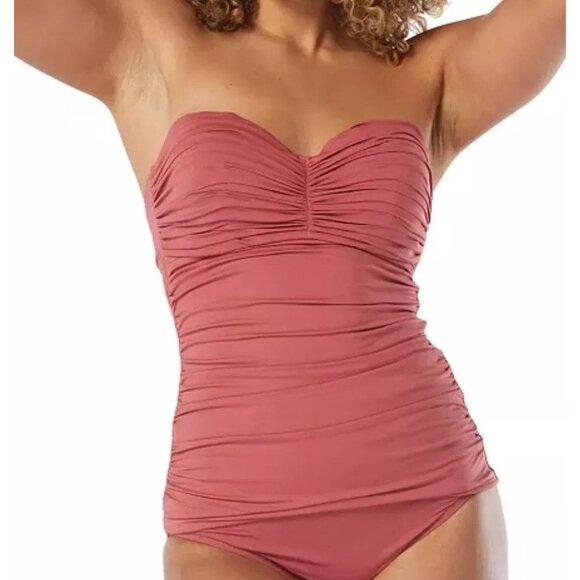 Coco Reef PerfectionFit Red Tankini Swim Top Adjustable Underwire Support 34D - Picture 3 of 10